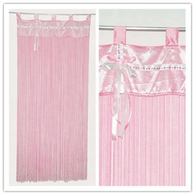 China Flame Retardant Pink Lace Butterflies String Door Curtain For Living Room Cafe Shop for sale