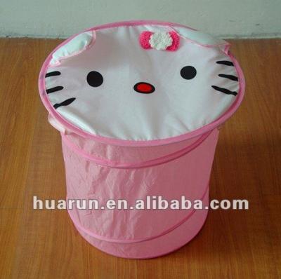 China Lovely Hello Kitty Folding Laundry Basket for sale