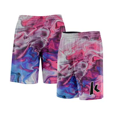 China Summer Antibacterial Tie-Dye Elastic EE Print Drawstring Beach Shorts Men's Mesh and Basketball Shorts Men's Shorts for sale