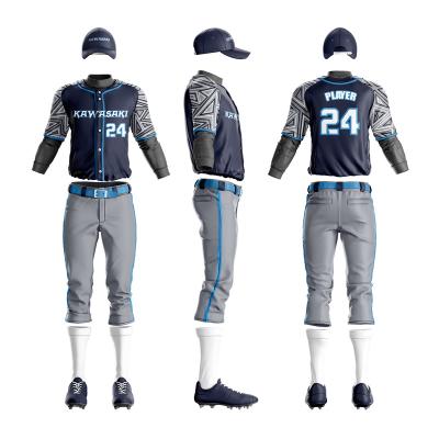 China Antibacterial OEM Customized Fashion Printed Team Short Sleeve Uniform Baseball Uniform Suit for sale