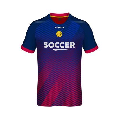 China Shirts & Tops Bulk High Quality Cheap Custom Team Jerseys Soccer Blue Red 4xl Football Wear Shirts And Tops Custom Designs For Mens Sportswear for sale