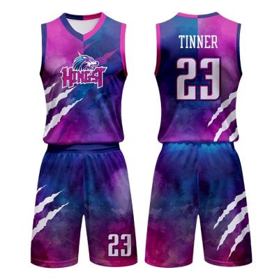 China Cheap Custom Made Antibacterial Basketball Uniform Make Your Design Basketball Jersey Wears for sale