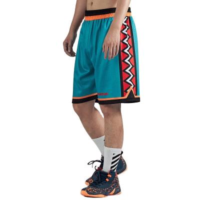 China Antibacterial Wholesale Custom Logo Polyester Embroidered Street Fashion Vintage Men Sport Basketball Training Shorts for sale