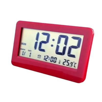 China Hot Sale Mini Portable Alarm Clock Ultra-thin Calendars Backlight Temperature Display for sale