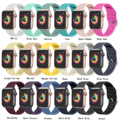 China Fashion \ Hot Selling Smart Designer Popular Luxury Custom Watch Bands Soft Silicone Dress Amazon For Apple Watch 1 2 3 4 5 6 Strap 7/Se for sale