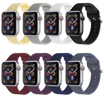 China Fashion \ Luxury Popular Soft Dress Silicone Watch Band For Apple Watch Series1 2 Se 3 4 5 6 Wrist Strap Strap For Apple Watch Bands for sale