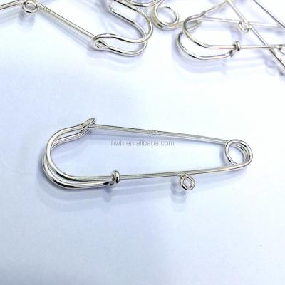 China Can Be Hang On Charms H551-1 Buckle Different Sterling Silver Findings Brooch Saftey Pin for sale