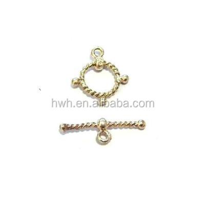 China 925 H1008 Solid Silver 925 Silver Jewelry Making Tiny Twisted Toggle Clasp for sale