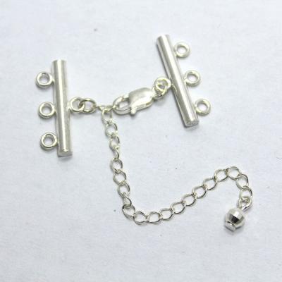 China H1805 Silver Multi Strand 925 Silver Clasp With Add On Chain for sale