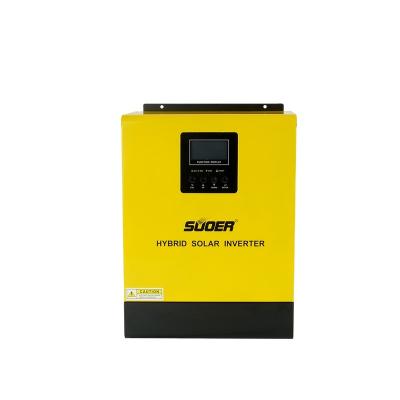 China SUOER All In One 24V 230VA 1000VA 800W Solar Inverter With MPPT Charger Solar Power System Use Hybrid Solar Inverter 46*30*16CM for sale