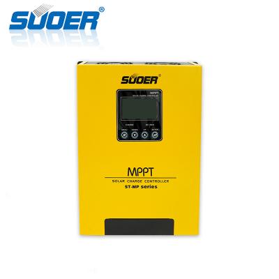 China Suoer 100 amp 100A 12v 24v charger controller 48 volt mppt solar charge controller with LCD display for sale