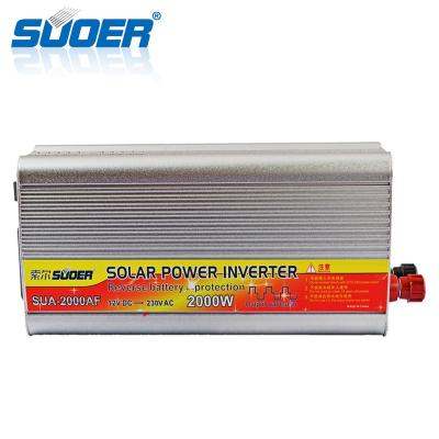 China Suoer 12-Grid Solar Power System 220 Volt 2KW Solar Power System AC Inverter With Anti-reverse Protection for sale