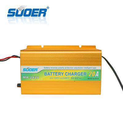 China / Suoer 24V 20A AGM/GEL three-phase battery charger for sale