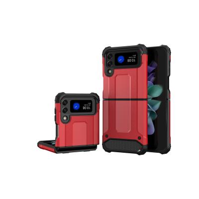 China Newcomer Z Flip 3 Anti-scratch Folding Phone Back Cover Hybrid Case Shockproof Armor TPU PC Case For Samsung Z Flip for sale