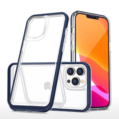 China New Arrival Shockproof Phone Cover Wholesale Transparent Shockproof Frosted Acrylic Soft Back Cover PC TPU Phone Case For Mobile Phone for sale