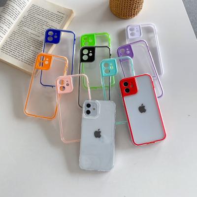 China New Arrival Shockproof Clear Transparent Case 2-in-1 TPU Camera Mobile Phone Protective Case For IPhone for sale