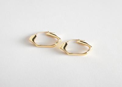 China Minimalist European Fashion Jewellery 18K Gold  Circle Hoop Earrings Silver 925 Earrings Women for sale