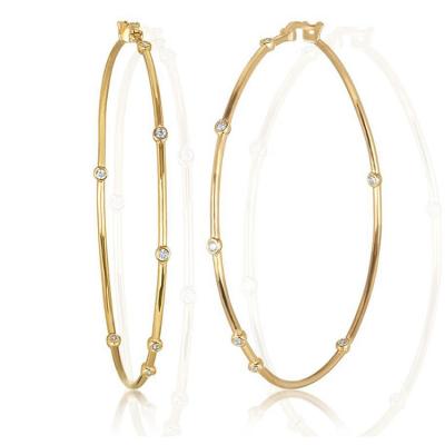 China Hip Hoop Earrings 925 Sterling Silver Personalized Name Gold Earrings Design For Women And Girls for sale