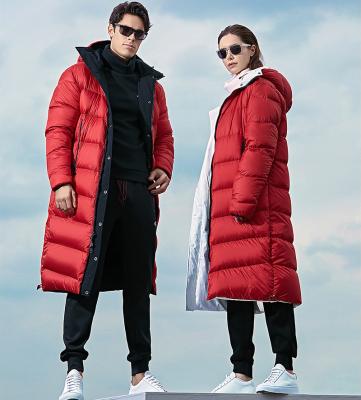 China Latest Fashion Breathable Custom Plus Size Long Double Side Down Jackets for sale