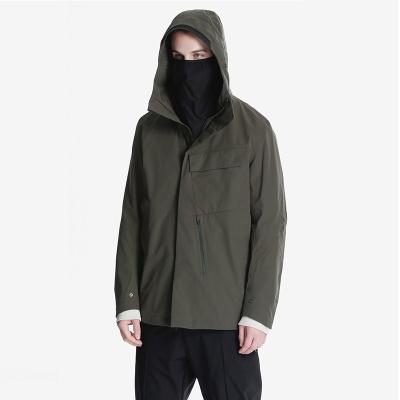 China Viable Wholesale Custom Made Mens Metallic Coated Anorak Jacket Outdoor Storm Waterproof Jacket for sale