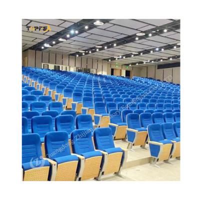 China Foldable Steel Frame Auditorium Chair Comfortable Padded Seat And Backrest for sale