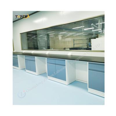 China Customizable Length Lab Wall Bench with Steel Structure L750*W850*H850mm for sale