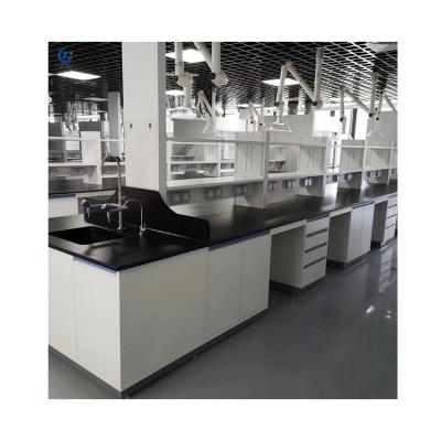 China Lab Island Bench In Grey Or Customized Color With Load Capacity Of 200-250 Kg for sale