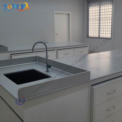 China Customized Lab Island Bench Number Of Cabinets Shelves And Drawers For Optimal Lab Organization for sale