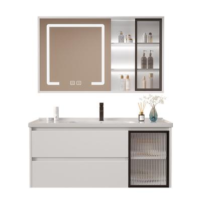 China Modern Wash Table Bathroom Vanity Cabinet Combination Pottery Porcelain White Basin for sale