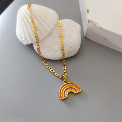 China Factory direct high quality enamel luster rainbow bracelet kids cute exquisite bracelet for best friends gift for sale