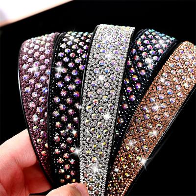 China High Quality Lightweight Luxury Full Rhinestone Headband Women's Durable Non-slip Headdress With Teeth for sale