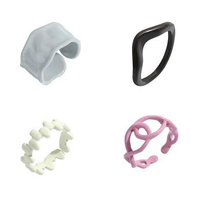 China Fashionable Simple Creative Irregular Geometry Women's Open Tail Ring High Quality Finger Rings for sale