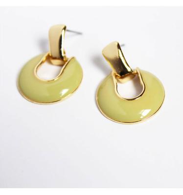 China High Quality Round Earrings Green Fruit Luster Drip Candy Summer Simple Light Earrings For Women for sale