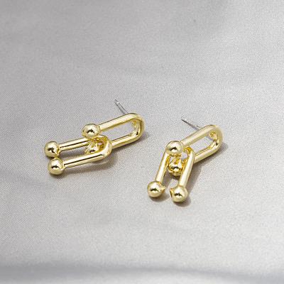 China Wholesale Price High Quality Unique Metal Earrings Women High Quality Gold Plated Stud Earrings For Party Jewelry for sale