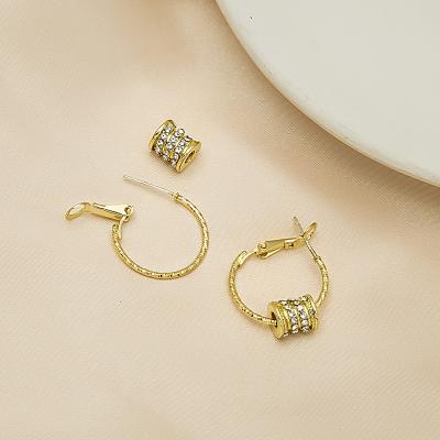 China Wholesale Price Summer High Quality Gold Plated Earrings Women Luxury Korean Diamond Stud Earring for sale