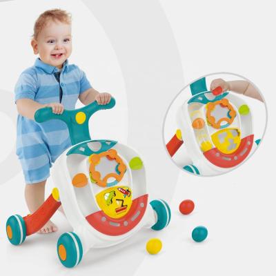 China Multi-Function Hand Toddler Walker Toys 3 In 1 Prevent Rollover Musical Toddler Baby Push Walker Functions Infant Study Toys for sale