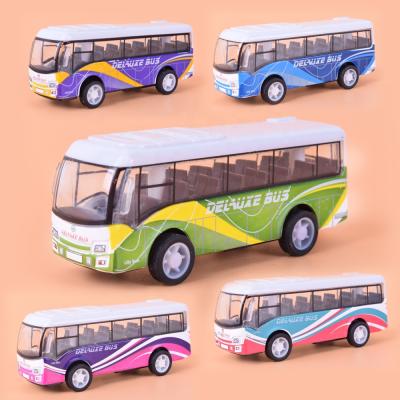 China Alloy Toy Cars Die Cast High Quality Die Cast Alloy Bus Model Die Cast Vehicles Model Toys 5pcs Metal Die Cast Bus Model Car for sale