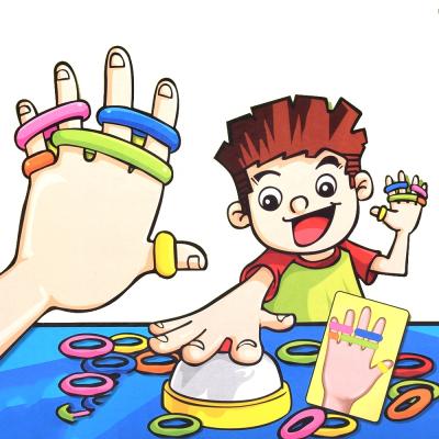 China Alpinia Hot Selling Oxyphylla Kids Finger Educational Toy Ring Match The Card Ding Ding Ring Family Game for sale