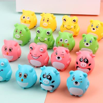 China Wheels Cars Pull Back Cartoon Children Mini Plastic Pull Back Car Small Promotion Bulk Hot Selling Animal Toy for sale