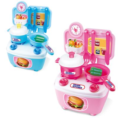 China Cool Play Kids Games Pretend Preschool Plastic Play Cook Kitchen Toy Set for sale