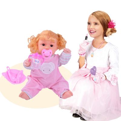 China Movable Arms 22 Inch Newborn Vinyl Silicon Cheap Pretend Love Baby Dolls Real With IC for sale