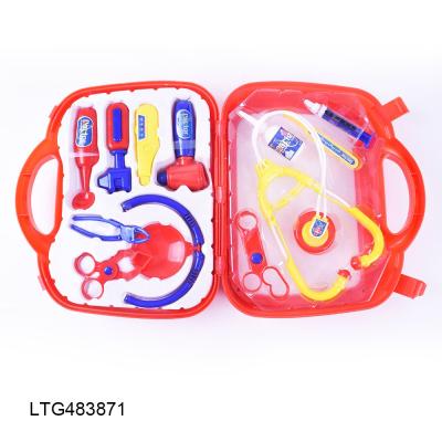 China Indoor Wholesale Kids Toy Stethoscope Plastic Medical Suitcase Set Pretend Play Doctor Toys For Children for sale