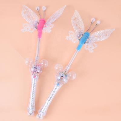 China Magic Wand Flasher Party Toys Light Up Butterfly Led Light Magic Wand Stick Glow Flasher Toys for sale