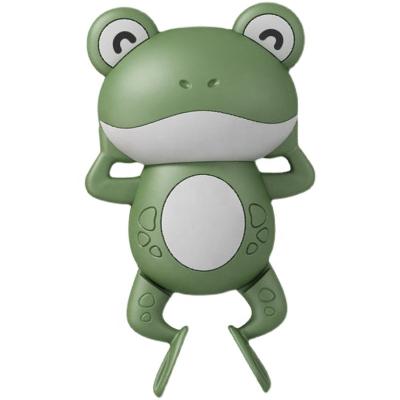 China Top Chain Bathroom Playing With Water Cartoon Frog Up Top Baby Bath Wind-up Chain Floating Animal Toy for sale