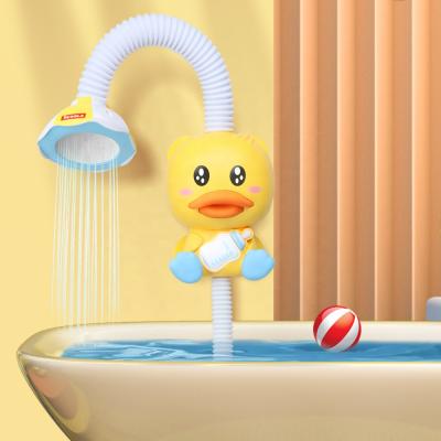 China Filter Water Quality Baby Bathroom Duck Rain Shower Head Kids Electric Water Spray Bathing Toys for sale