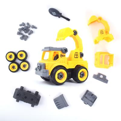 China Assemble Diy Free Car DIY Accessories Vehicle Wheel Assembly Engineering Truck Model Car For Kids for sale