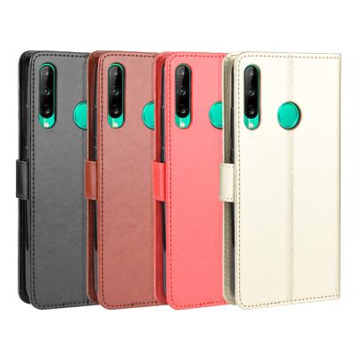 China Luxury Shockproof PU Leather Wallet Crazy Horse Flip Case Cover For HUAWEI P40 Lite E/Y7P for sale