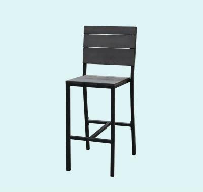 China Durable Outdoor Furniture Classic And Durable Aluminum Chair With Plywood Slat For Bar And Bistros for sale