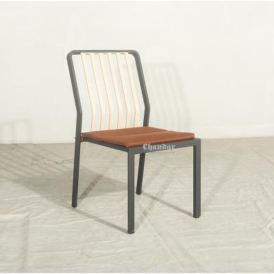 China Modern Two Tone Color Aluminum Garden Dining Chair for sale