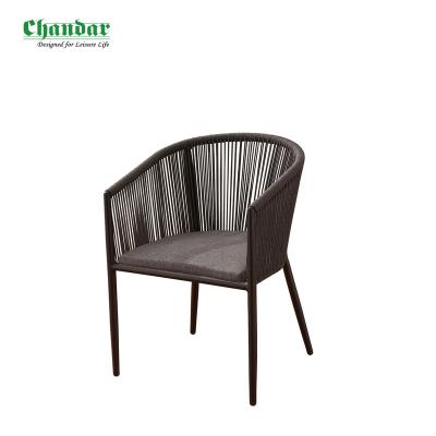 China 2020 Modern Popular Outdoor Furniture Aluminum Cord Dining Chair for sale